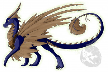 Картинка рисованные животные сказочные мифические дракон