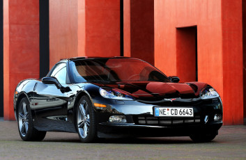 Картинка 2008 chevrolet corvette c6 competition автомобили
