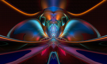 Картинка 3д графика fractal фракталы фон цвета узор