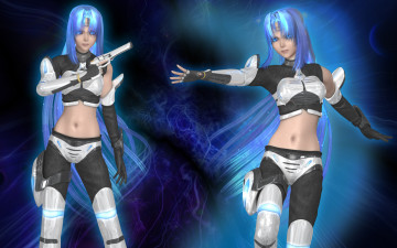 Картинка 3д графика anime аниме девушки kos-mos