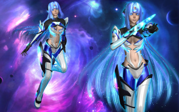 Картинка 3д графика anime аниме девушки kos-mos