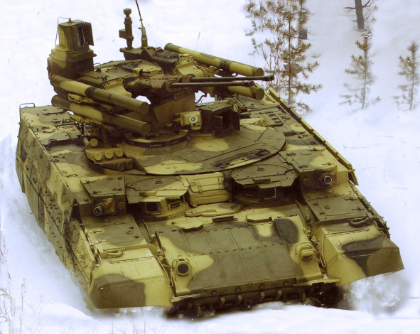Обои картинки фото техника, военная, поле, снег, бронетехника