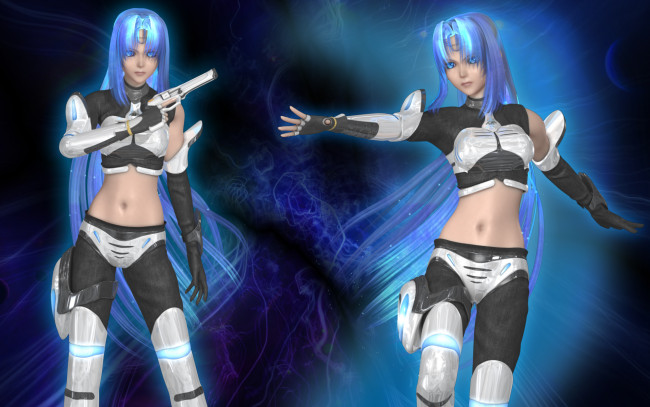 Обои картинки фото 3д, графика, anime, аниме, девушки, kos-mos