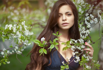 Картинка девушки -unsort+ брюнетки +шатенки волосы весна алина+авхадиева