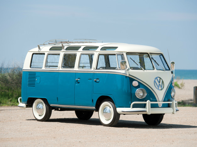 Обои картинки фото автомобили, volkswagen, bus, samba, deluxe, t1