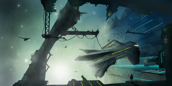 Обои картинки фото фэнтези, космические корабли,  звездолеты,  станции, корабли, станция, космическая, мир, иной, будущее