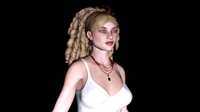Обои картинки фото dannika, 3д графика, people , люди, девушка, фон, взгляд