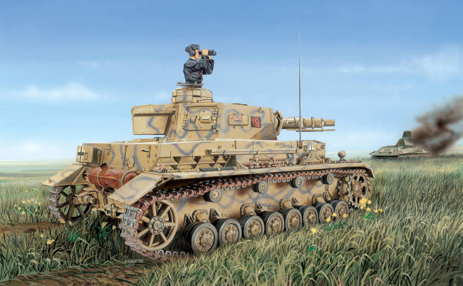 Обои картинки фото рисованные, армия, танк