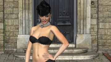 Картинка 3д+графика люди+ people фон взгляд девушка