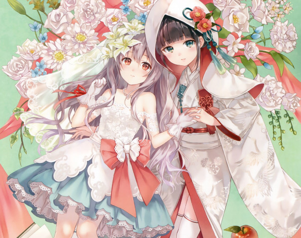 Обои картинки фото аниме, unknown,  другое, девочки