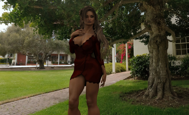 Обои картинки фото 3д графика, люди , people, фон, взгляд, девушка