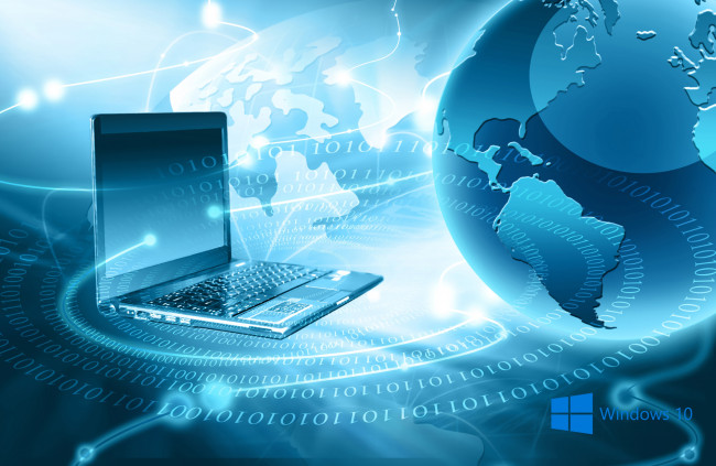 Обои картинки фото компьютеры, windows  10, логотип, фон