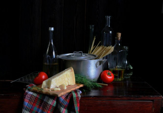 Картинка еда разное томаты натюрморт сыр помидоры макароны спагетти