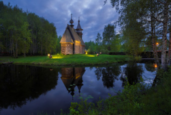 Картинка города -+православные+церкви +монастыри город лес озеро храм церковь здание