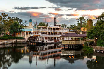 обоя корабли, пароходы, река, пар