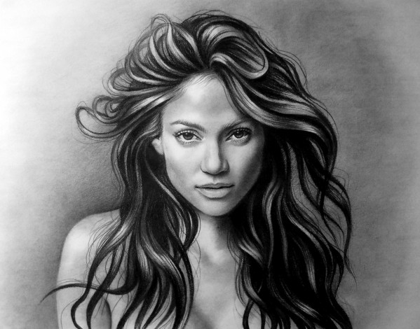 Обои картинки фото рисованное, люди, взгляд, фон, девушка