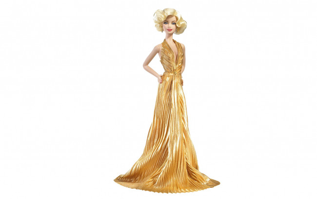 Обои картинки фото разное, игрушки, мэрилин, монро, платье, блондинка, кукла