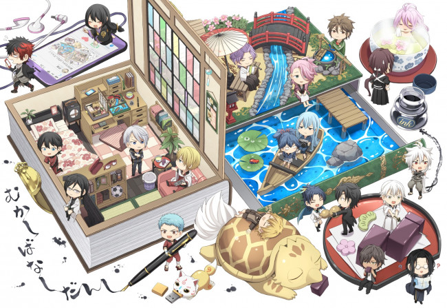 Обои картинки фото аниме, touken ranbu, малыши