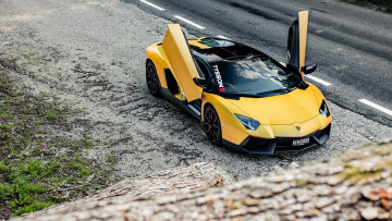 Картинка автомобили lamborghini aventador roadster