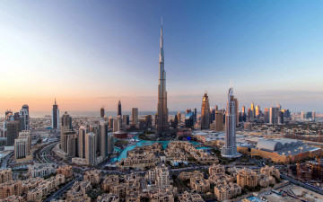 Картинка города дубай+ оаэ burj khalifa