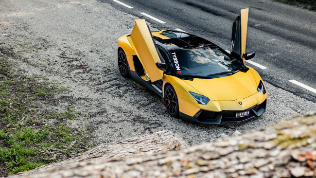 Обои картинки фото автомобили, lamborghini, aventador, roadster