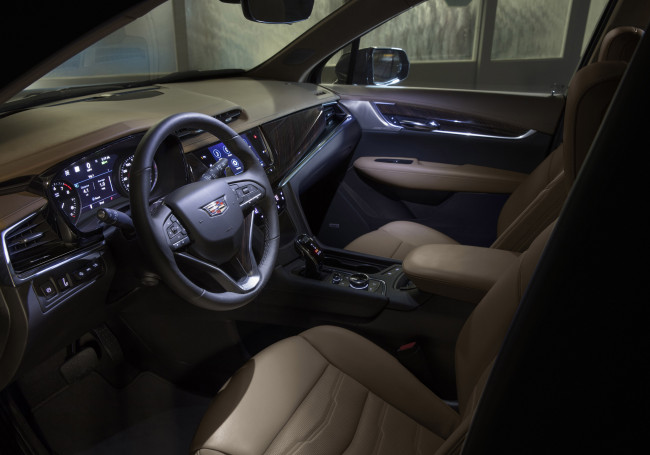 Обои картинки фото 2020 cadillac xt6, автомобили, интерьеры, салон, панель, управления, руль, кресло, cadillac