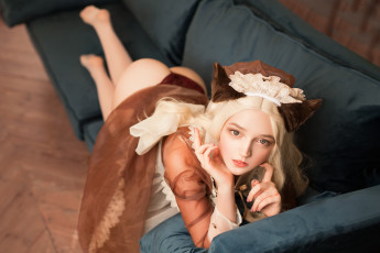 Картинка девушки -+креатив +косплей девушка фон взгляд униформа