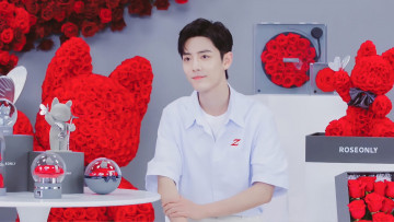 Картинка мужчины xiao+zhan актер розы бабочка презентация фигурки