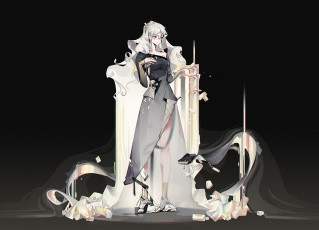 Картинка аниме магия +колдовство +halloween девушка осколки