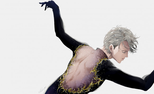 Обои картинки фото аниме, yuri on ice, юрий, на, льду