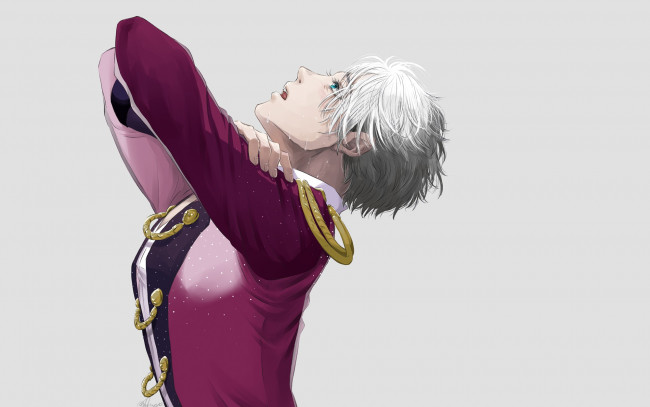 Обои картинки фото аниме, yuri on ice, юрий, на, льду