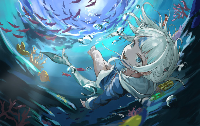 Обои картинки фото аниме, virtual youtuber, virtual, youtuber