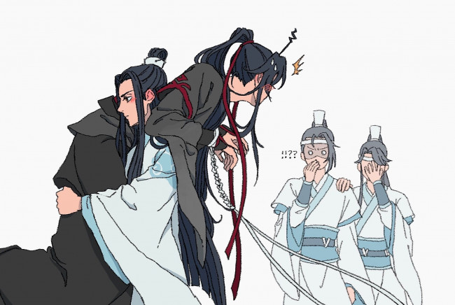 Обои картинки фото аниме, mo dao zu shi, вэй, усянь, лань, ванцзи, сычжуй, цзинъи