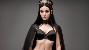 Картинка девушка+-+girl фэнтези девушки girl fantasy dress art digital concubine stable diffusion neuronet