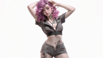 Картинка рисованное люди красивая девушка