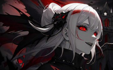 обоя arknights, аниме, нейросети, графика, нейроарт, ai, art, нейронные, сети, рисунки, нейро, искусство, девушка, вампир