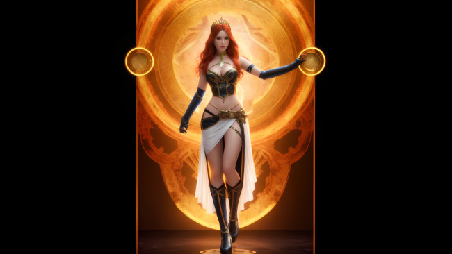 Обои картинки фото фэнтези, девушки, нейросети, графика, нейроарт, ai, art, нейронные, сети, рисунки, нейро, искусство, девушка, корона