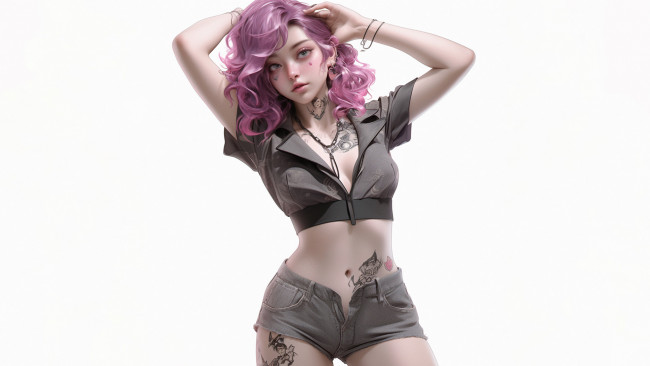 Обои картинки фото рисованное, люди, красивая, девушка