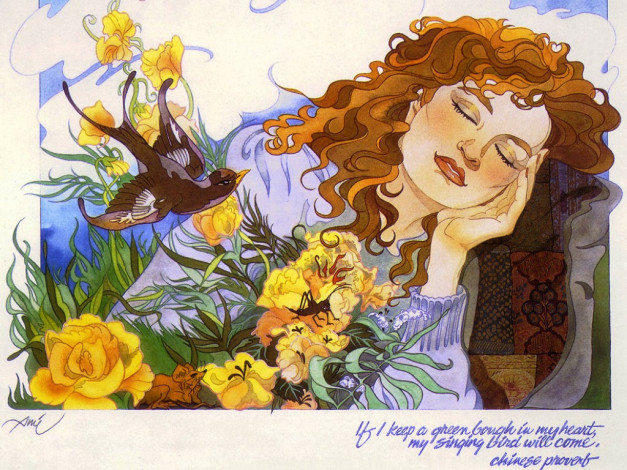 Обои картинки фото рисованные, люди