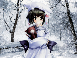 Картинка аниме merry chrismas winter