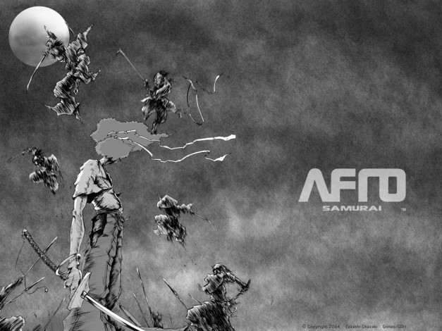 Обои картинки фото аниме, afro, samurai