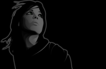 Картинка векторная графика девушка