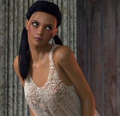 Картинка 3д+графика люди+ people девушка взгляд