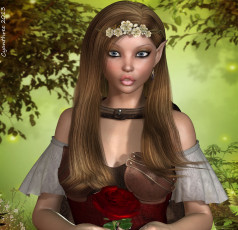 Картинка 3д+графика эльфы+ elves эльфийка взгляд