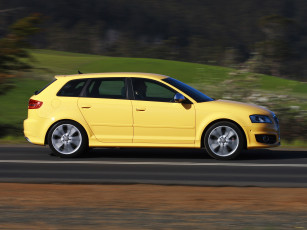 Картинка автомобили audi 8pa au-spec желтый sportback s3