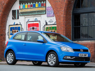 Картинка автомобили volkswagen 2014г typ 6r uk-spec 3-door polo синий