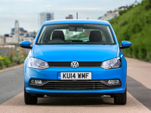 Картинка автомобили volkswagen polo 2014г typ 6r uk-spec 3-door синий
