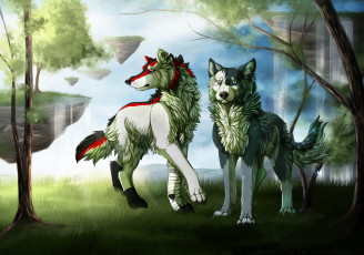 Картинка рисованные животные +собаки собаки