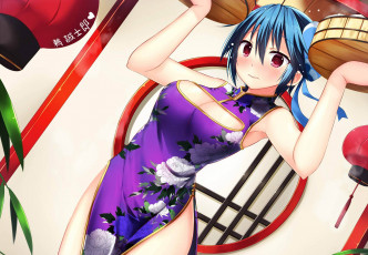 Картинка аниме nisekoi взгляд еда tsugumi девушка art kahookashii юката декольте смущение