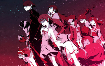 Картинка аниме bakemonogatari araragi koyomi oshino shinobu hachikuji mayoi black hanekawa senjougahara hitagi araragi+karen araragi+tsukihi sengoku+nadeko tsubasa kanbaru+suruga девушки мужчина